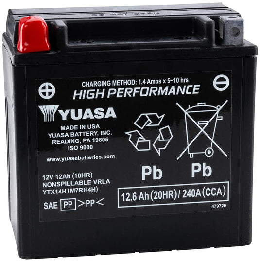 Yuasa batterie ytx14h battery ytx14h agm