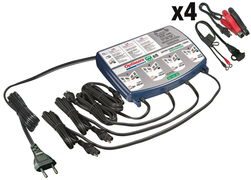 Load image into Gallery viewer, Tecmate batterieladegerät optimate lithium 4x0.8a optimate charger lithium 0.8v quad bank
