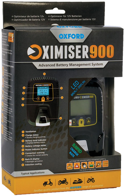 Oxford acculader oximiser 900 battery charger oximizer 900 euro