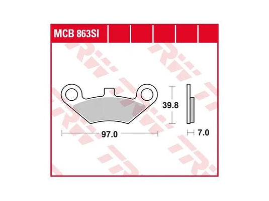 Trw bremsbelag mcb 863 brake pads sinter mcb 863 si