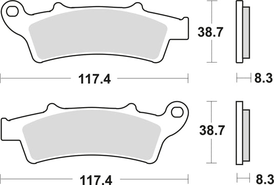 Trw bremsbelag mcb 726 brake pads sinter mcb726srm