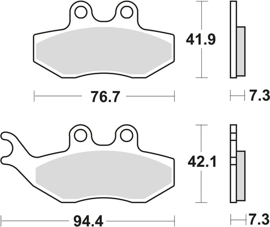 Trw remblokken mcb 734 brake pads organ. mcb734ec