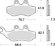 Trw remblokken mcb 734 brake pads organ. mcb734ec