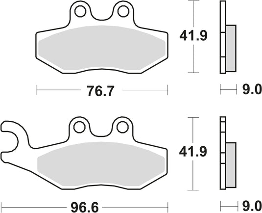 Trw bremsbelag mcb 744 brake pads sinter mcb744srm
