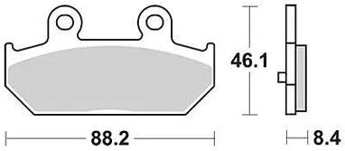 Trw bremsbelag mcb 751 brake pads sinter mcb751srm