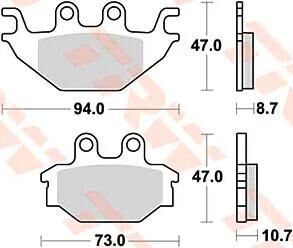 Trw bremsbelag mcb760 brake pads organ. mcb760