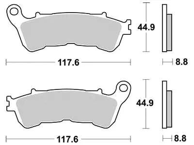 Trw bremsbelag mcb 776 brake pads sinter mcb776srm
