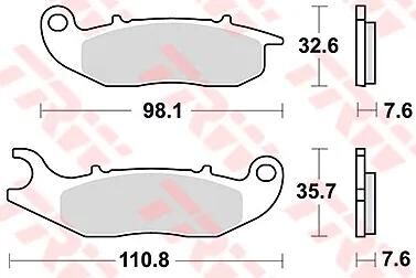 Trw bremsbelag mcb 818 brake pads organ. mcb 818