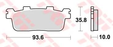 Trw bremsbelag mcb 821 brake pads organ. mcb 821