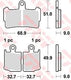 Trw remblokken mcb 828 brake pads sinter mcb 828 sv
