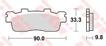 Trw remblokken mcb 830 brake pad mcb 830 organic standard