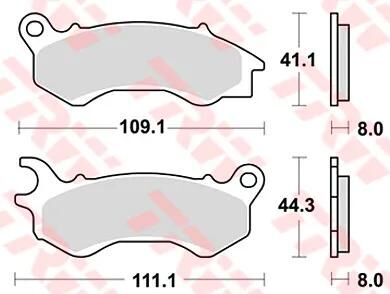 Trw bremsbelag mcb 833 brake pads organ. mcb 833