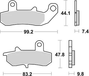 Trw bremsbelag mcb 612 brake pads organ. mcb 612