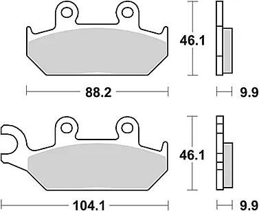Trw bremsbelag mcb 627 brake pads organ. mcb 627
