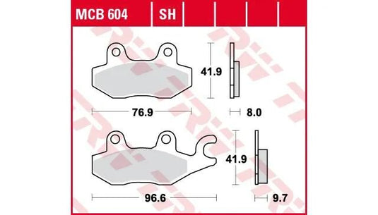 Trw bremsbelag mcb 604 brake pads sinter mcb 604 sh