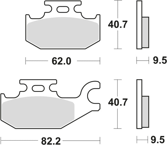 Trw bremsbelag mcb 724 brake pads sinter mcb 724 si