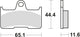 Trw remblokken mcb 756 brake pads sinter mcb 756 si