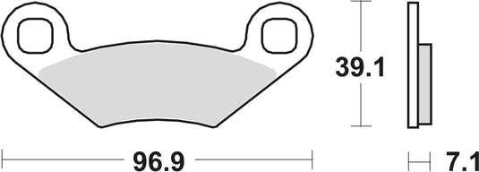 Trw bremsbelag mcb 619 brake pads organ. mcb 619