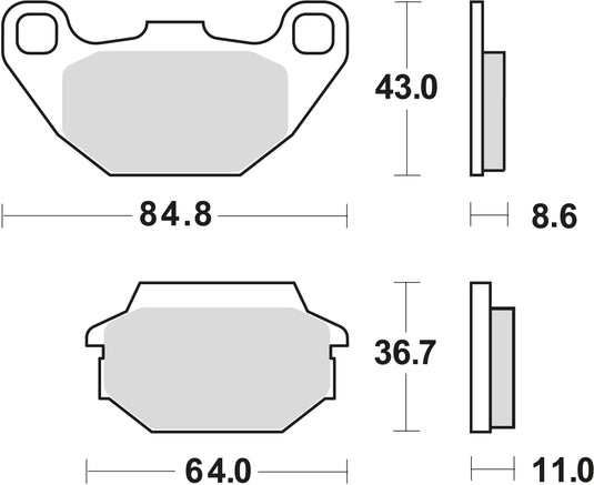 Trw remblokken mcb 712 brake pads organ. mcb 712