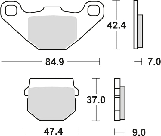 Trw bremsbelag mcb 519 brake pads sinter mcb 519 si