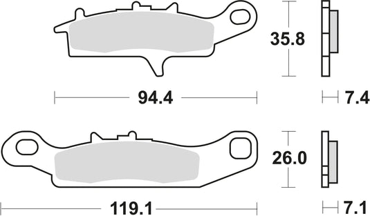 Trw remblokken mcb 757 brake pads sinter mcb 757 si
