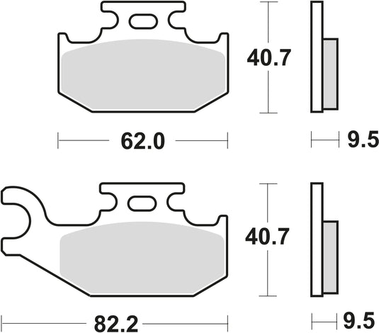 Trw bremsbelag mcb 723 brake pads sinter mcb 723 si