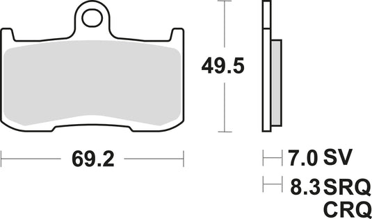 Trw bremsbelag mcb 737 brake pads organ. mcb 737