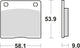 Trw remblokken mcb 73 brake pads organ. mcb 73