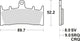 Trw remblokken mcb 659 brake pads sinter mcb 659 sv