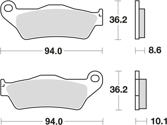 Trw bremsbelag mcb 707 brake pads organ. mcb 707
