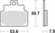 Trw remblokken mcb 709 brake pads organ. mcb 709