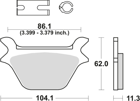Trw bremsbelag mcb 583 brake pads organ. mcb 583