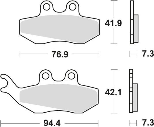 Trw bremsbelag mcb 664 brake pads organ. mcb 664