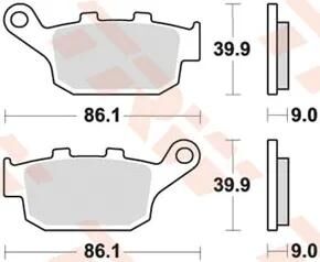 Trw bremsbelag mcb 841 brake pads sinter mcb 841 sh