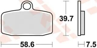 Trw remblokken mcb 842 brake pad mcb 842 si sintered metal