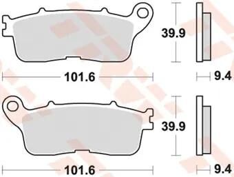 Trw bremsbelag mcb 848 brake pads sinter mcb 848 sh