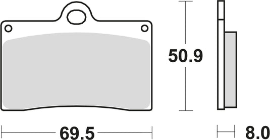 Trw bremsbelag mcb 540 brake pads organ. mcb 540