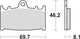Trw remblokken mcb 602 brake pads organ. mcb 602