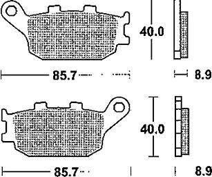 Trw bremsbelag mcb 634 brake pads organ. mcb 634