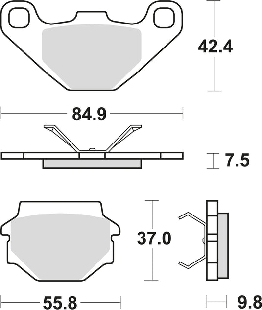 Trw bremsbelag mcb 667 brake pads sinter mcb 667 si