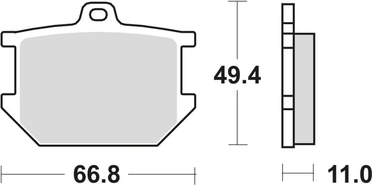 Trw remblokken mcb 68 brake pads organ. mcb 68