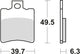 Trw remblokken mcb 674 brake pads organ. mcb 674