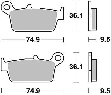 Trw bremsbelag mcb 575 brake pads sinter mcb 575 si