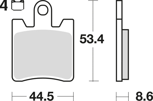 Trw bremsbelag mcb 706 brake pads organ. mcb 706 (4x)
