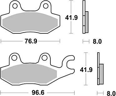 Trw remblokken mcb 615 brake pad mcb 615 sv sintered metal