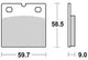 Trw remblokken mcb 533 brake pads organ. mcb 533