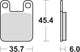 Trw remblokken mcb 535 brake pads organ. mcb 535 rq