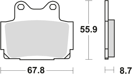 Trw bremsbelag mcb 541 brake pads sinter mcb 541 sh