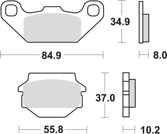 Trw bremsbelag mcb 560 brake pads organ. mcb 560