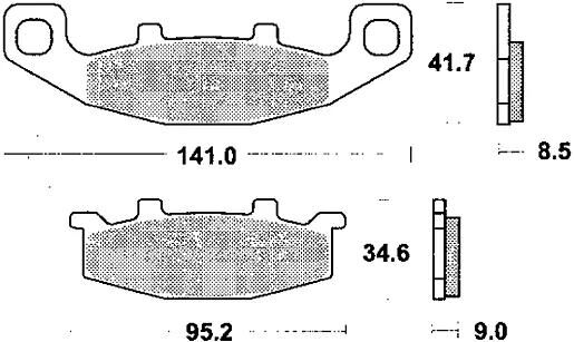 Trw bremsbelag mcb 569 brake pads sinter mcb 569 sh